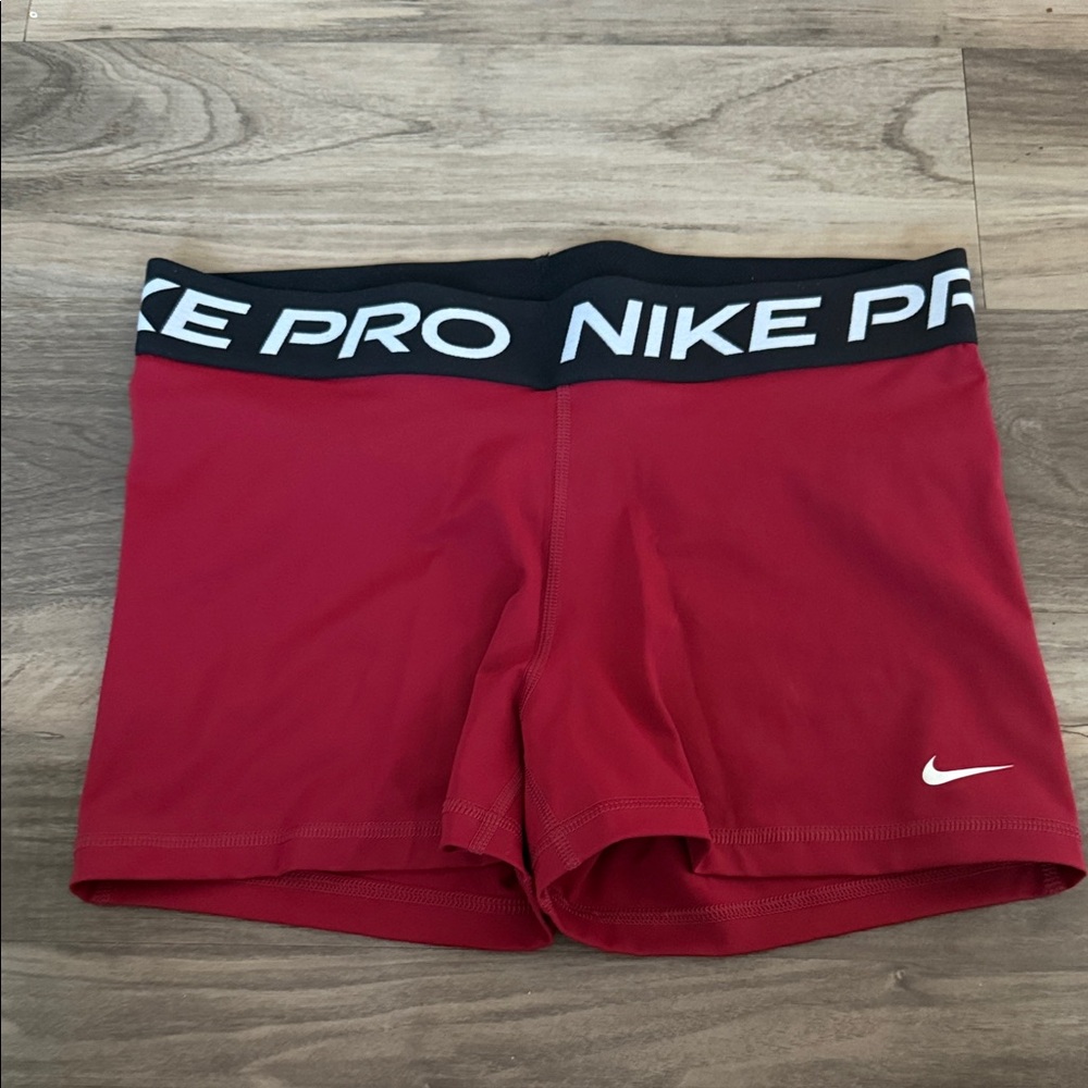 Nike Red Shorts with Black Waistband